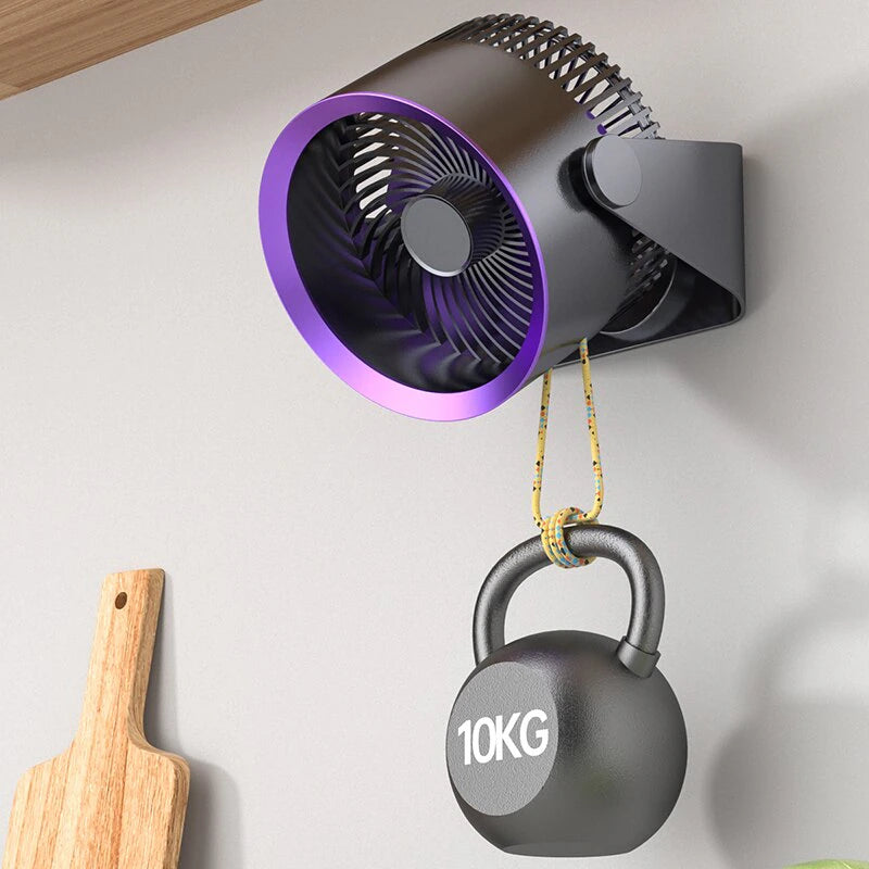  Portable Wireless Wall-Mounted Electric Fan - USB Charging - Ideal for Home, Office, and Travel