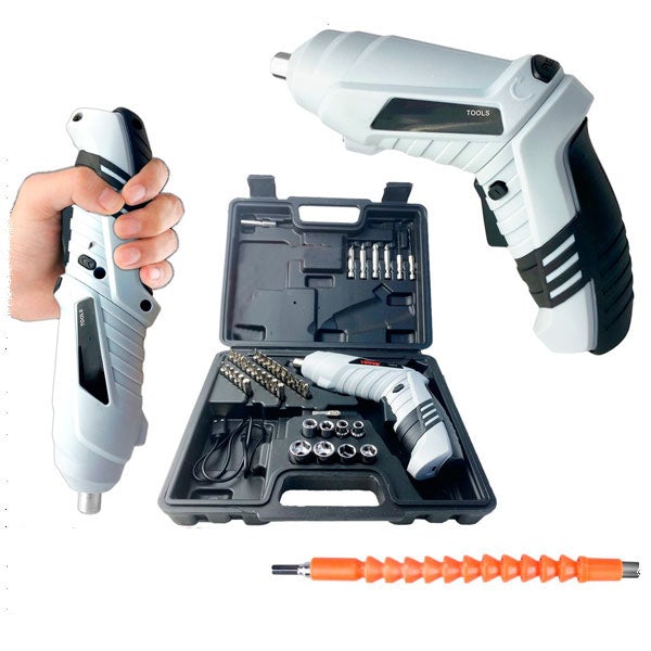 Cordless Screwdriver Tool Set With Led Light 47Pcs Set