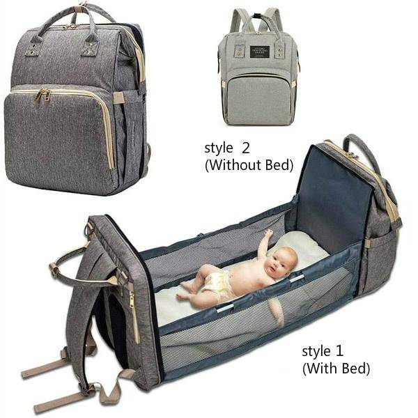 Portable Folding Crib Mommy Bag Bed Backpack