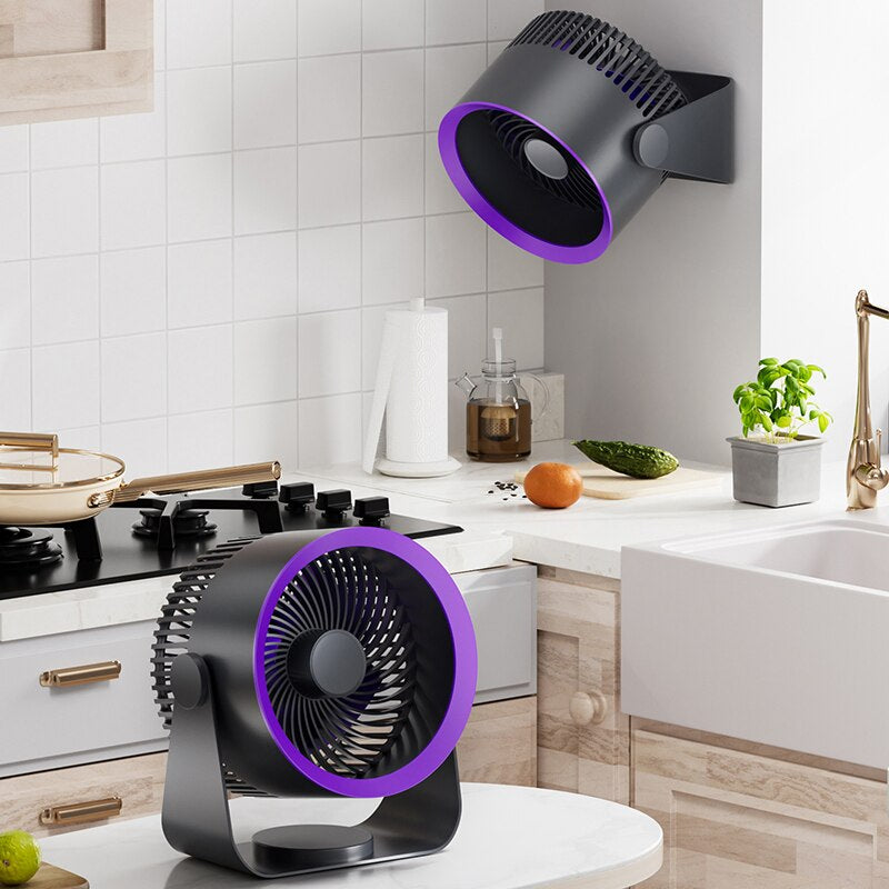  Portable Wireless Wall-Mounted Electric Fan - USB Charging - Ideal for Home, Office, and Travel