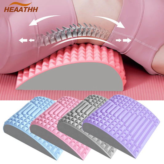 3-in-1 Back Stretcher Pillow - Neck and Lumbar Support Massager for Pain Relief and Relaxation