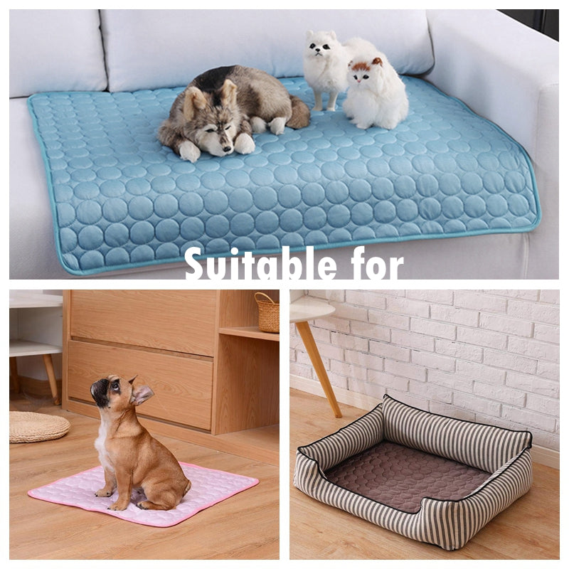 Breathable Cooling Pad for Dogs and Cats - Washable Summer Mat for Small, Medium, and Large Pets, Ideal for Sofa, Car, and Pet Bed