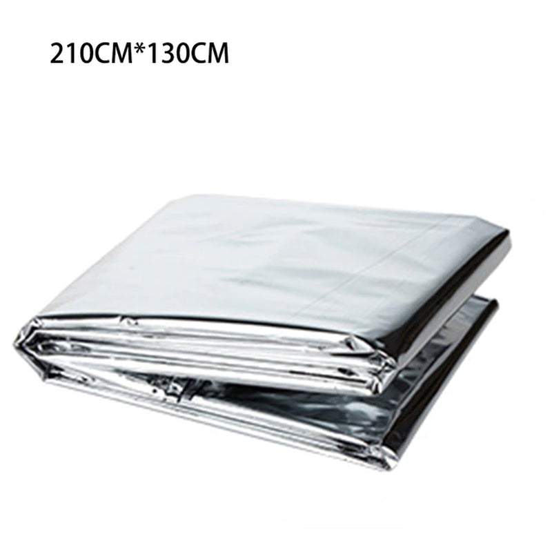  Outdoor Survival Emergency Blanket - Thermal Foil Blanket for First Aid, Hypothermia, and Windproof Protection during Explore Camping