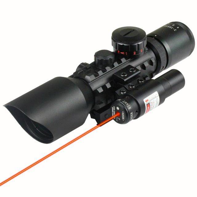 Rifle Scope with Laser Sight