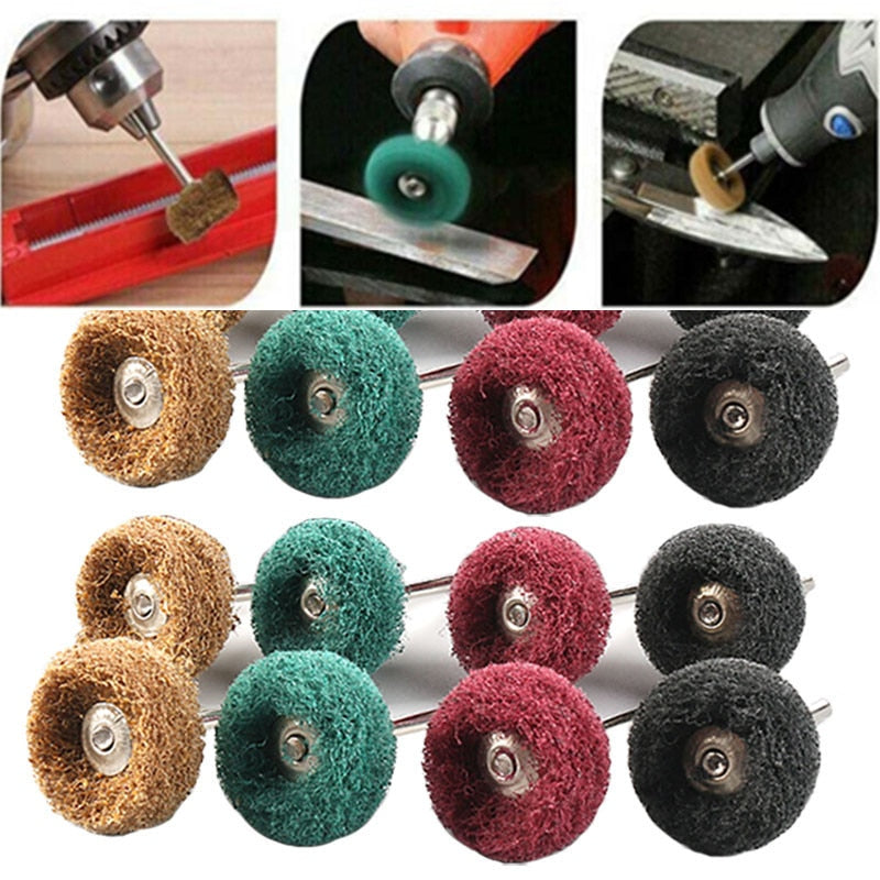 Mini Drill Abrasive Brush Set - 2.35mm Shank - Rust Remover