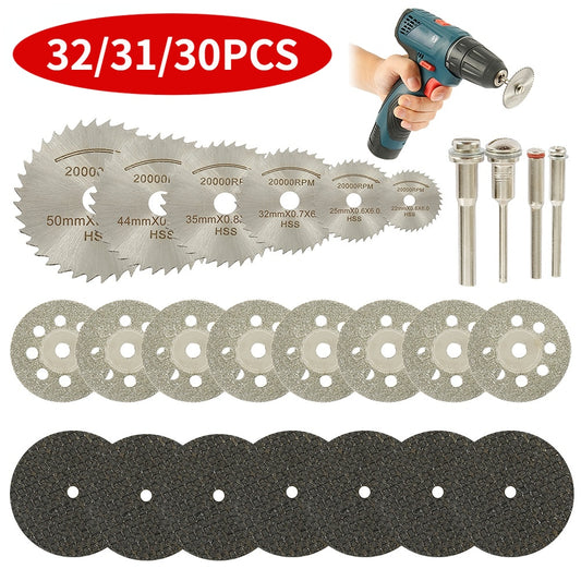 Mini Circular Saw Blade Set - 32/31/30 Pcs.