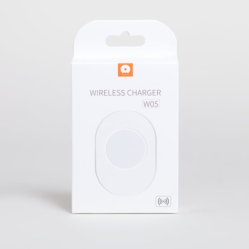 WUW White Wireless Charger with LED Charging Light for Qi compatible iPhones & Android Phones