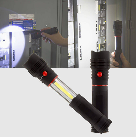 2 in 1 LED Flashlight Cob Work Light with Magnet