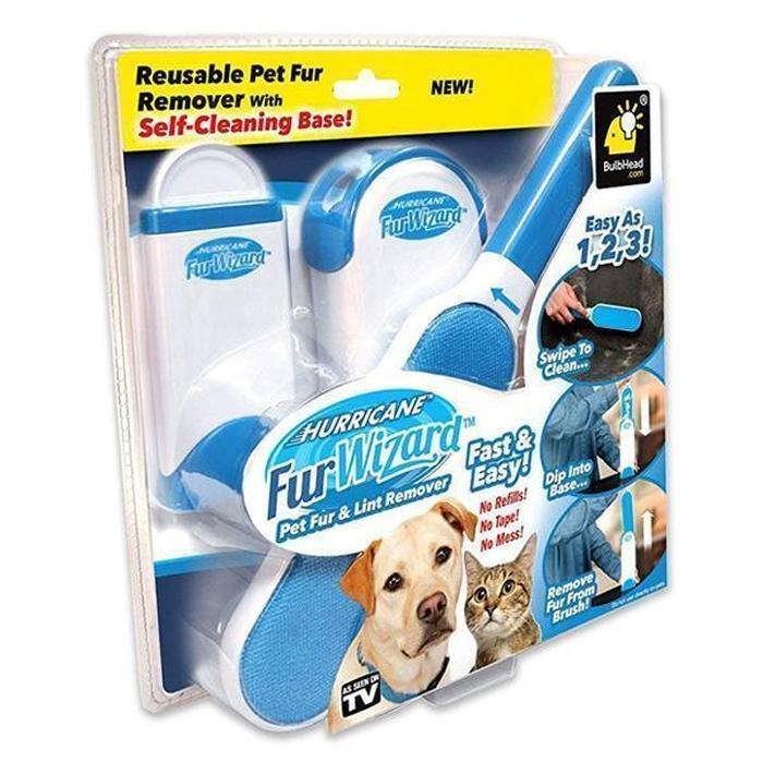 Pet Fur Remover With Self Cleaning Base