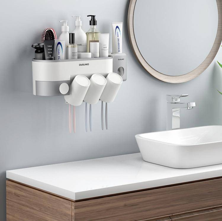 Toothbrush Rack Wall Mounted Storage